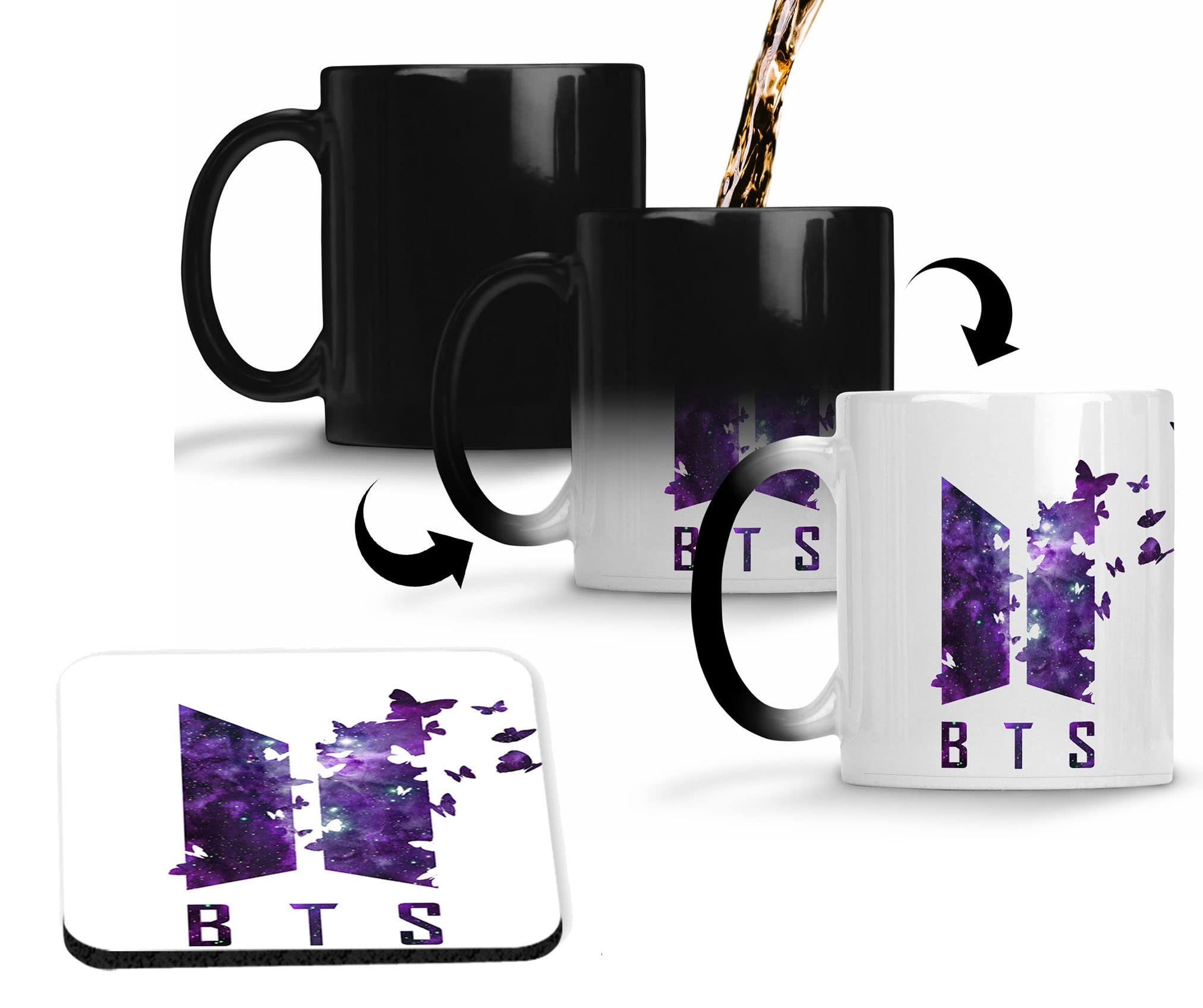 ★おまとめ中★グク ミラー BTS M005-JK Buy NH10 DESIGNS BTS Printed Magic Mug with BTS Coaster for Girls